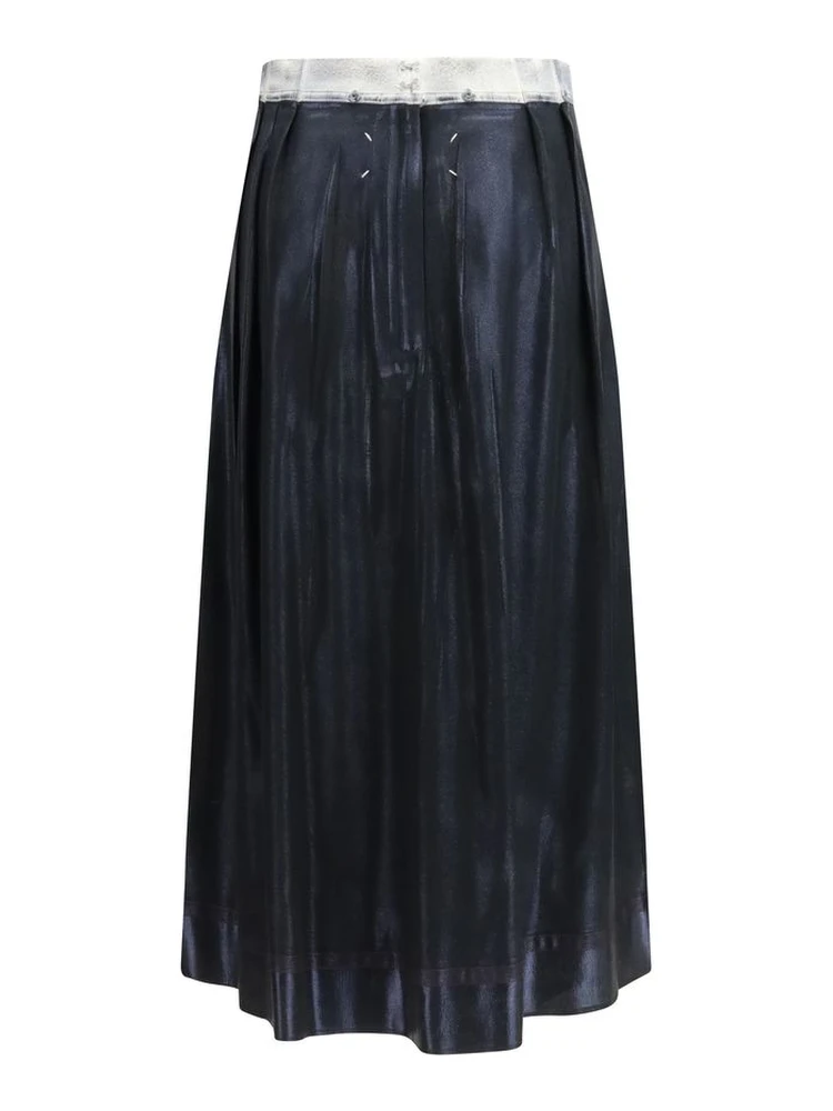 Blue Acetate Midi Skirt alternative