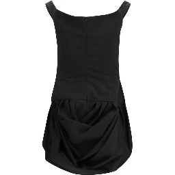 Black Polyester Casual Dress