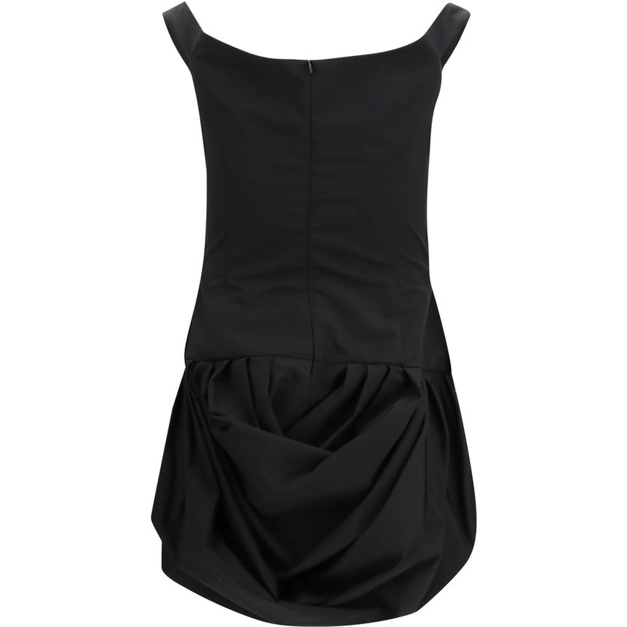 Black Polyester Casual Dress