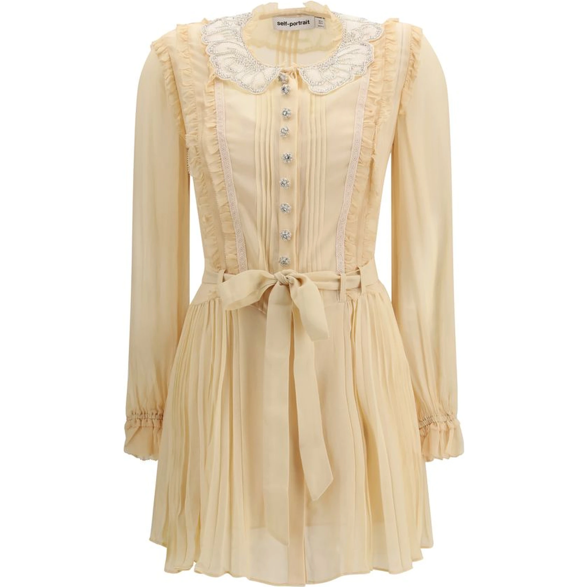 Cream Viscose Casual Dress