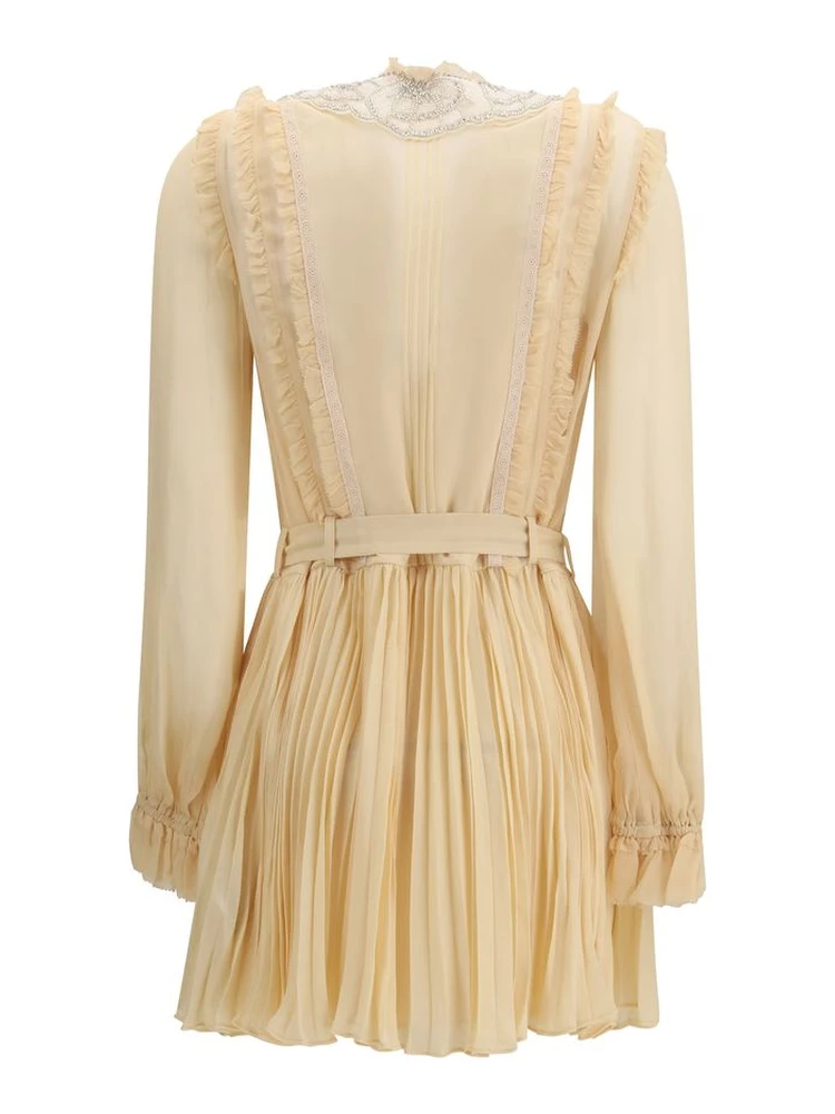 Cream Viscose Casual Dress alternative