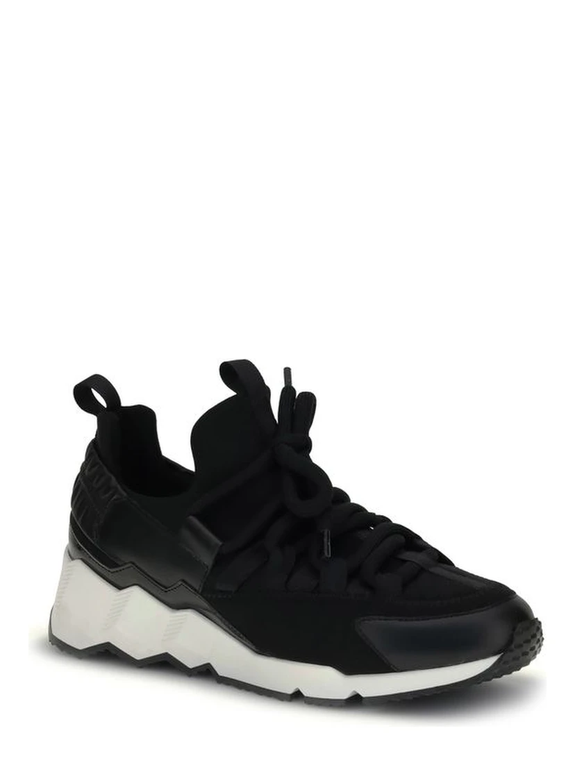 Black Neoprene Athletic Sneakers