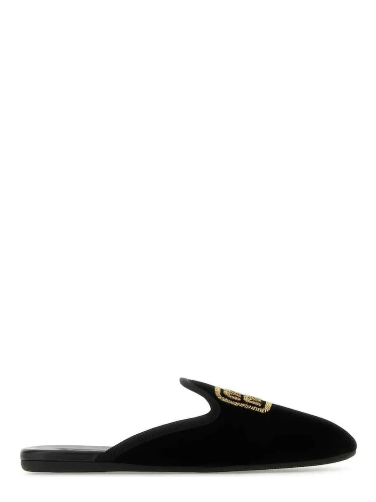 Black Calfskin Mules