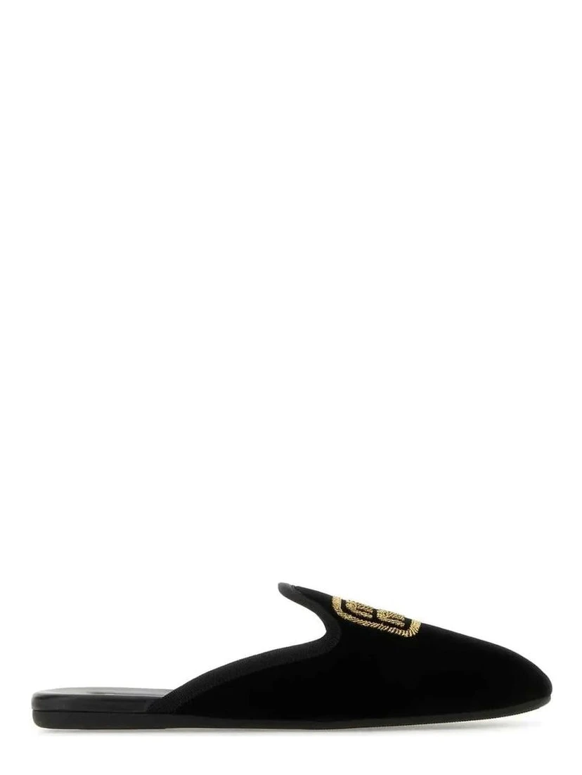 Black Calfskin Mules