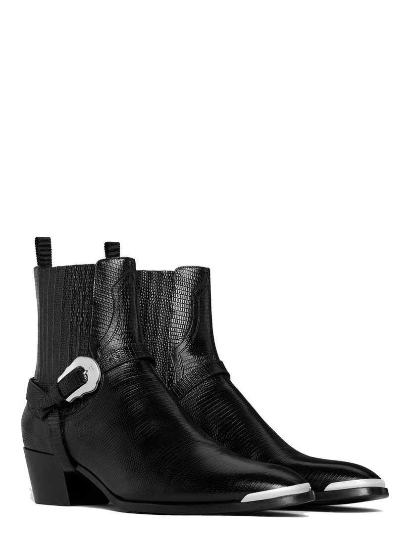 Black Calfskin Chelsea Boots