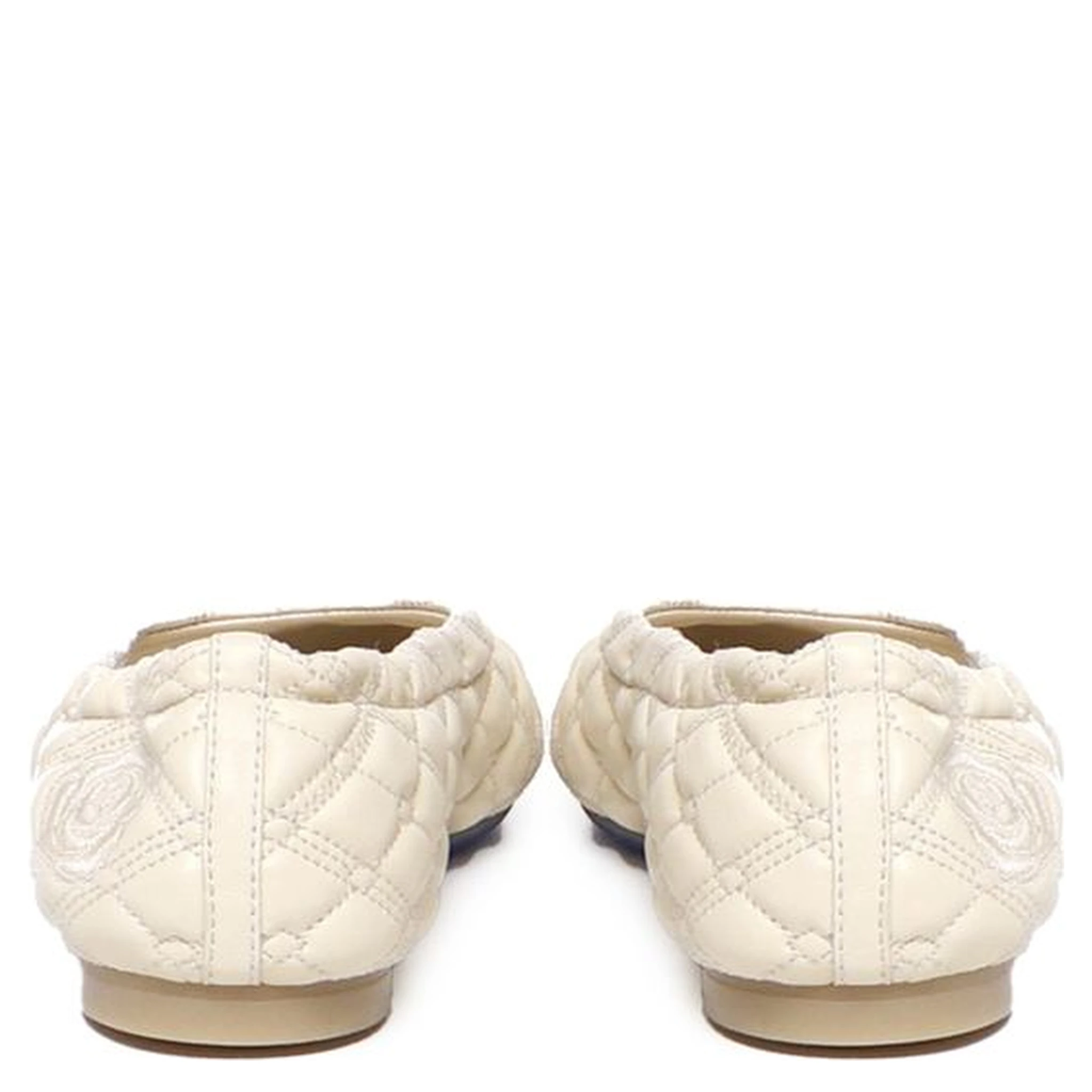 White Lamb Leather Ballet Flats