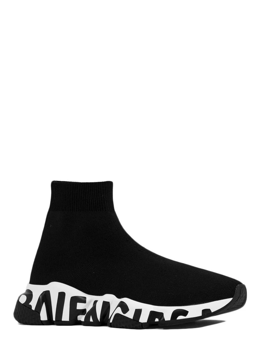 Black Fabric Athletic Sneakers
