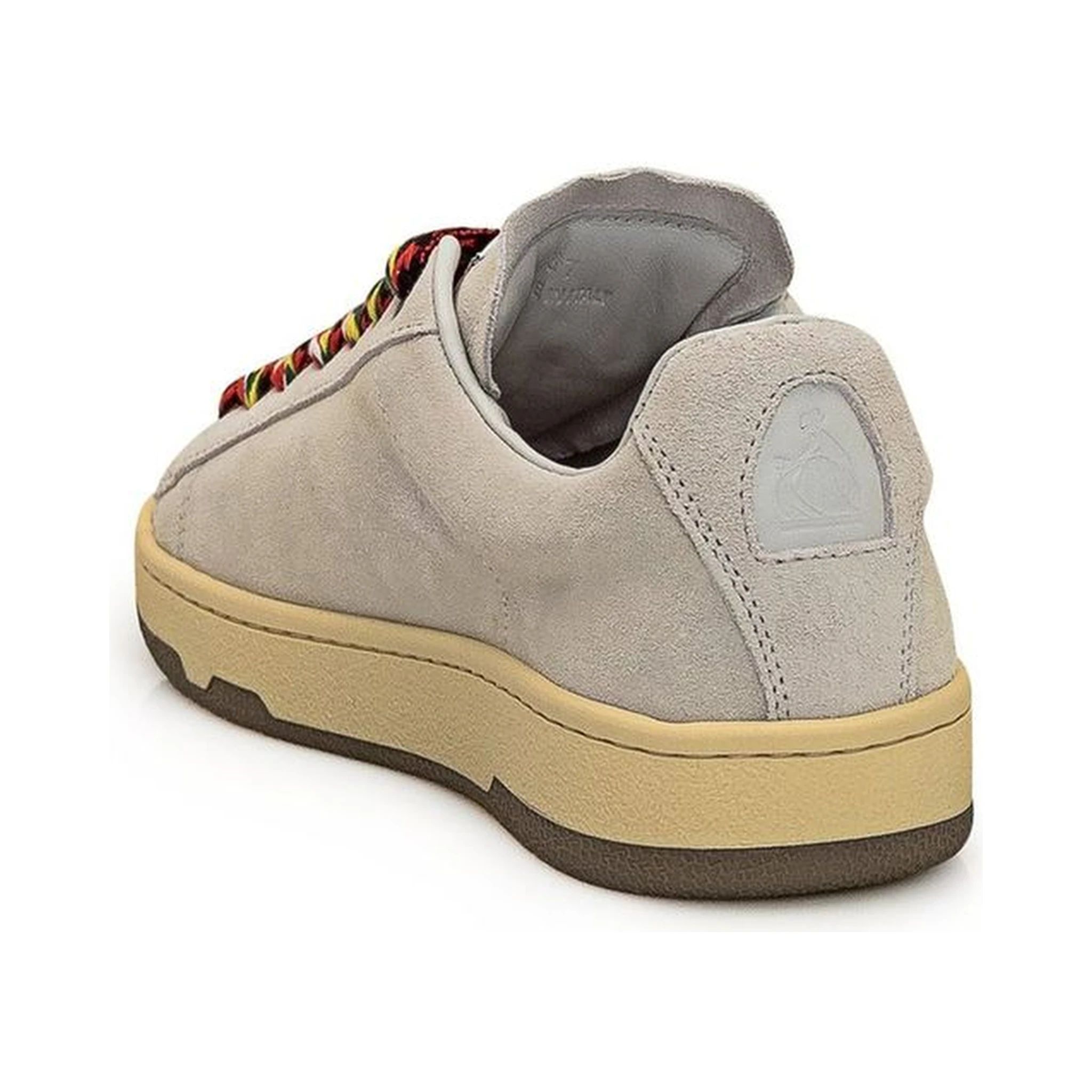 Gray Leather Low Top Sneakers