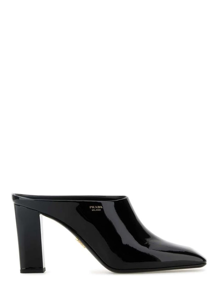 Black Calfskin Mules