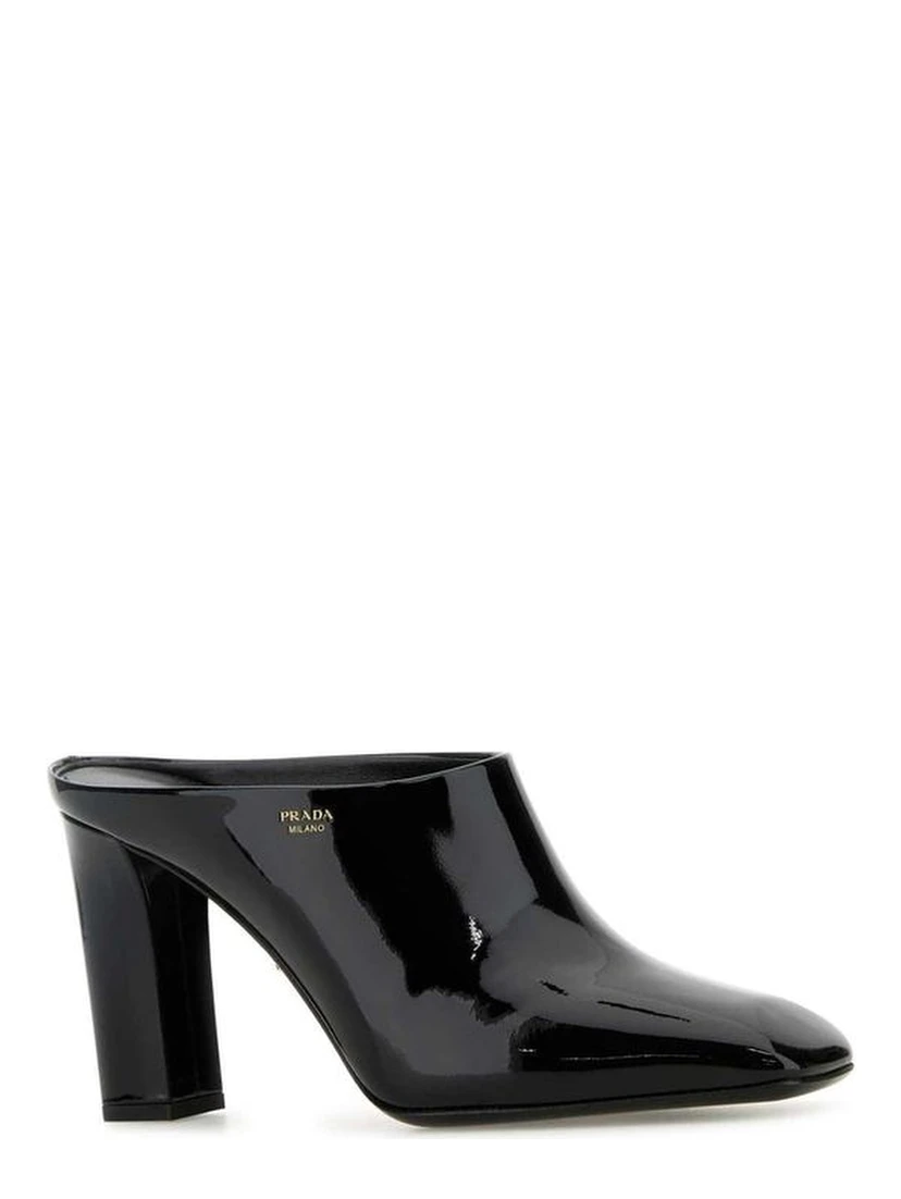 Black Calfskin Mules