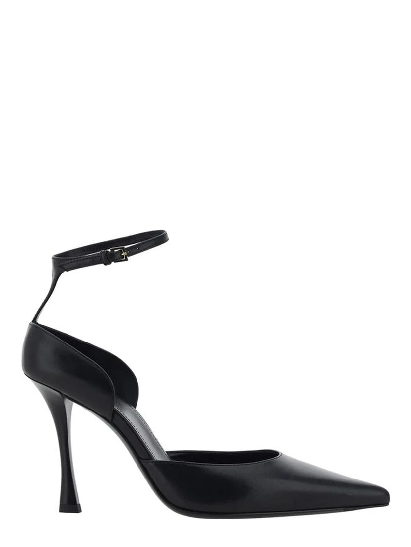 Black Lamb Leather Pumps