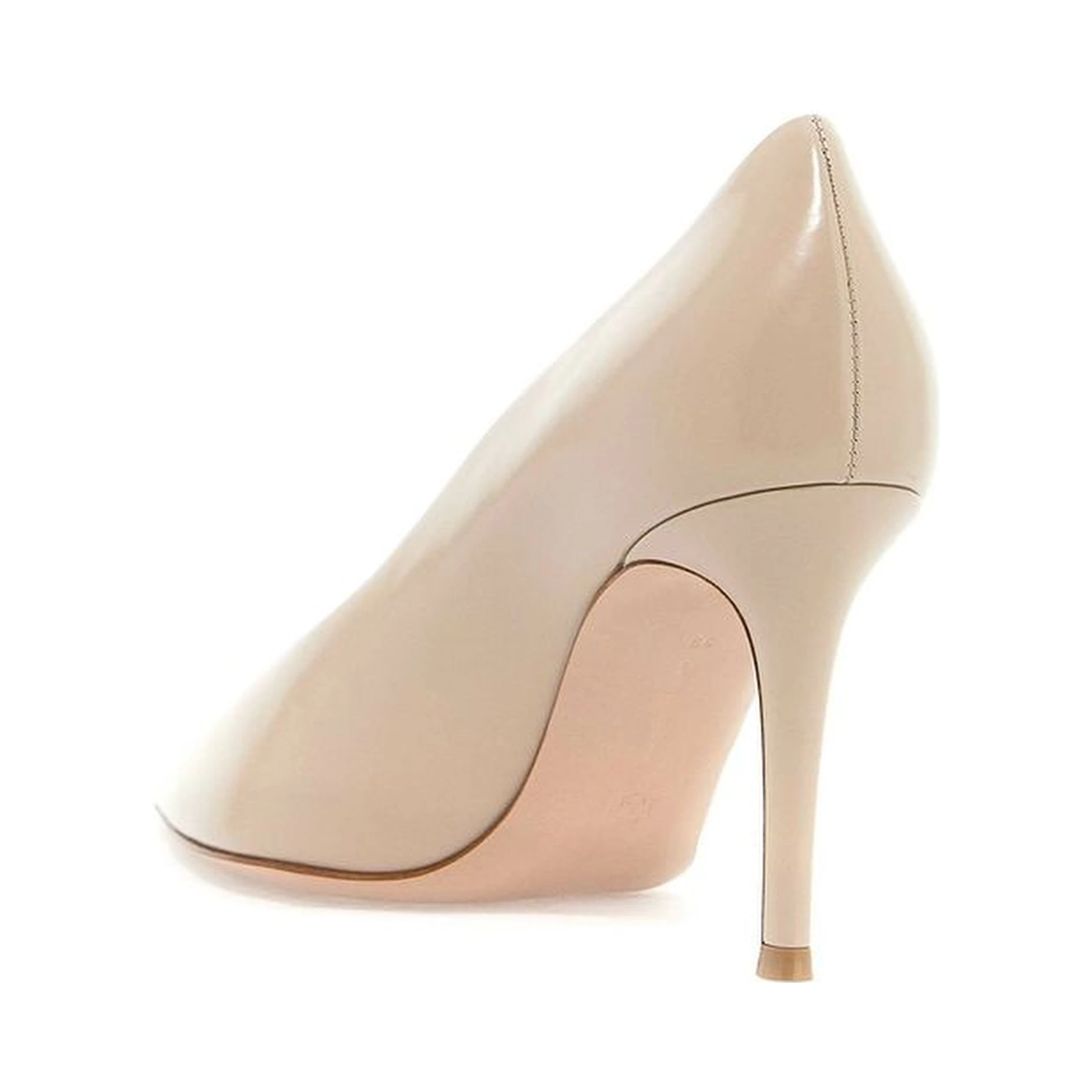 Beige Calfskin High Heel Pumps