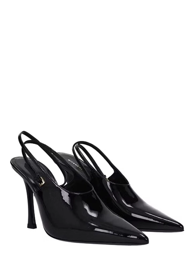 Black Calfskin High Heel Pumps