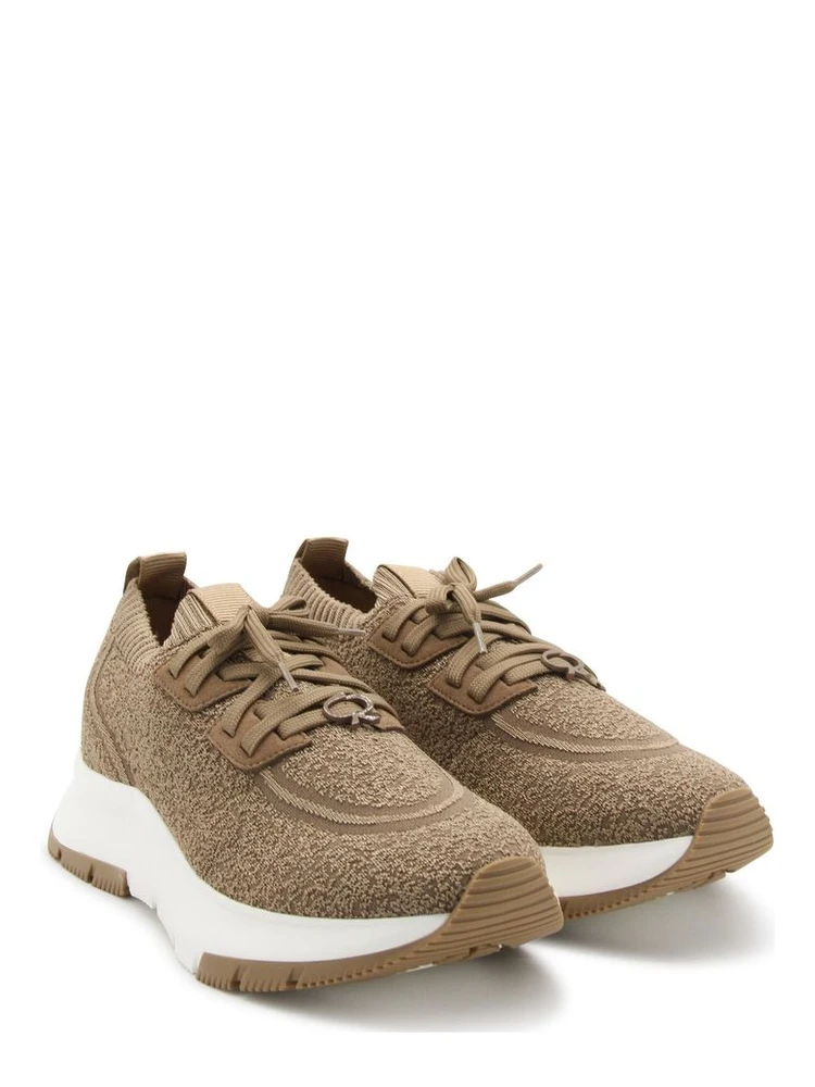 Brown Fabric Athletic Sneakers alternative
