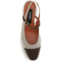 Beige Cotton Ballet Flats