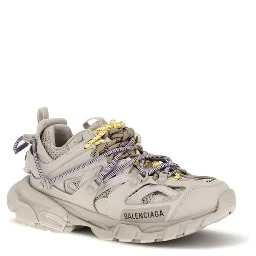 Gray Polyester Athletic Sneakers