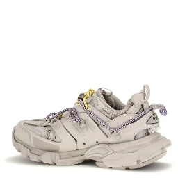 Gray Polyester Athletic Sneakers