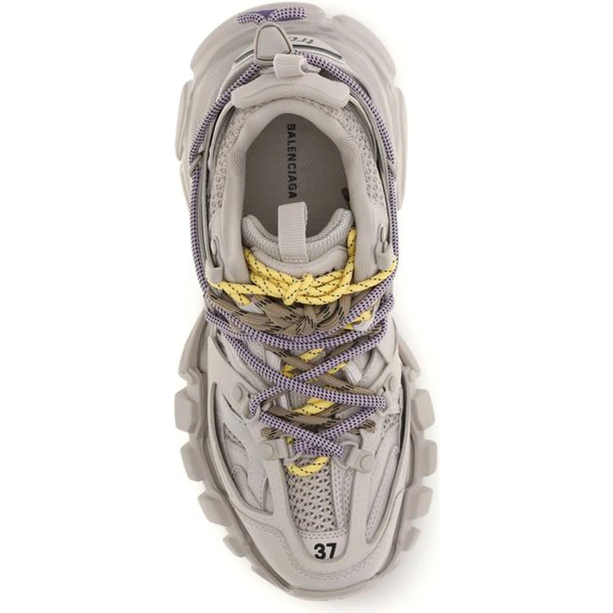 Gray Polyester Athletic Sneakers