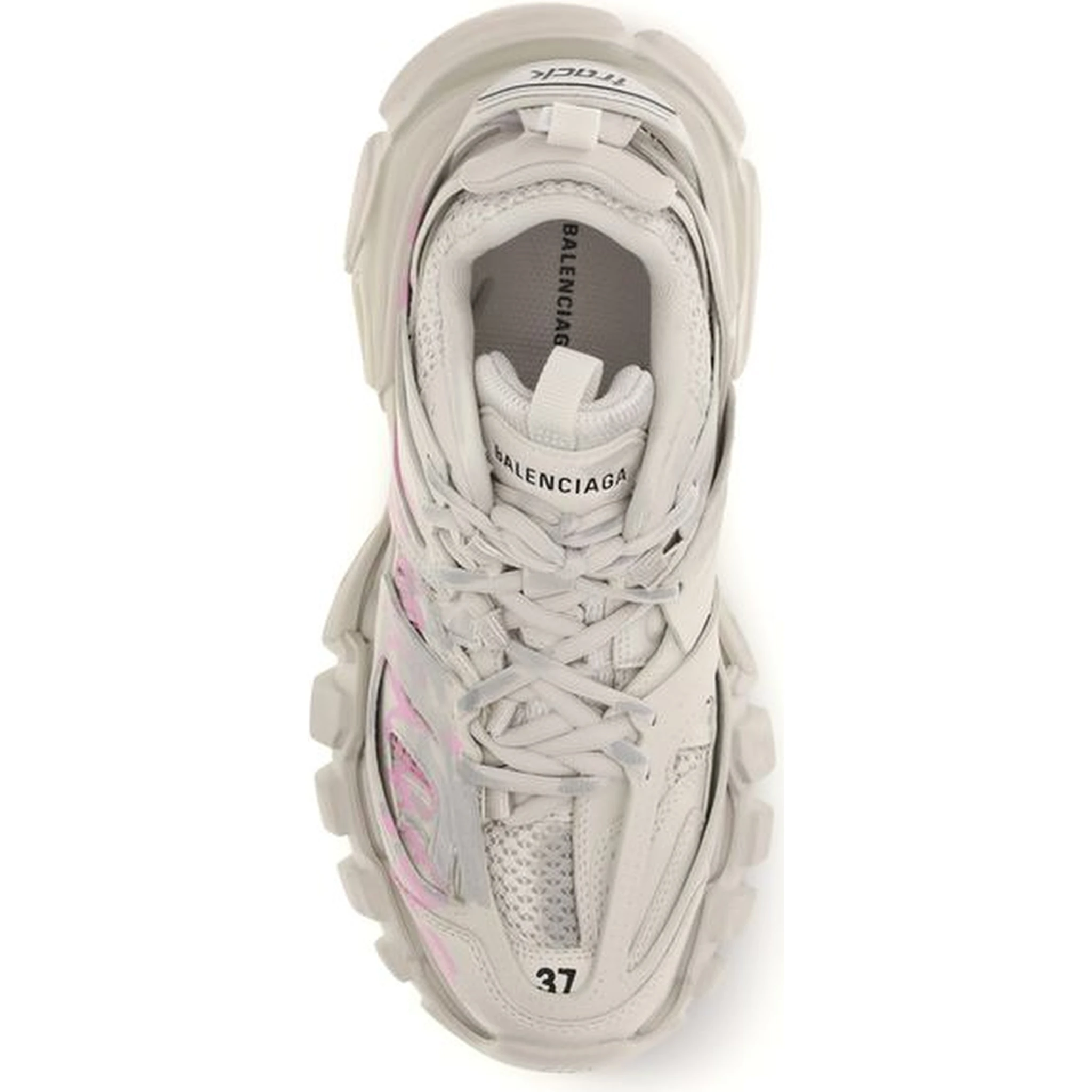 Beige Polyester Athletic Sneakers