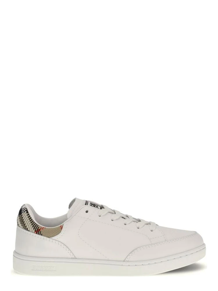 White Calf Leather Bos Taurus Low Top Sneakers