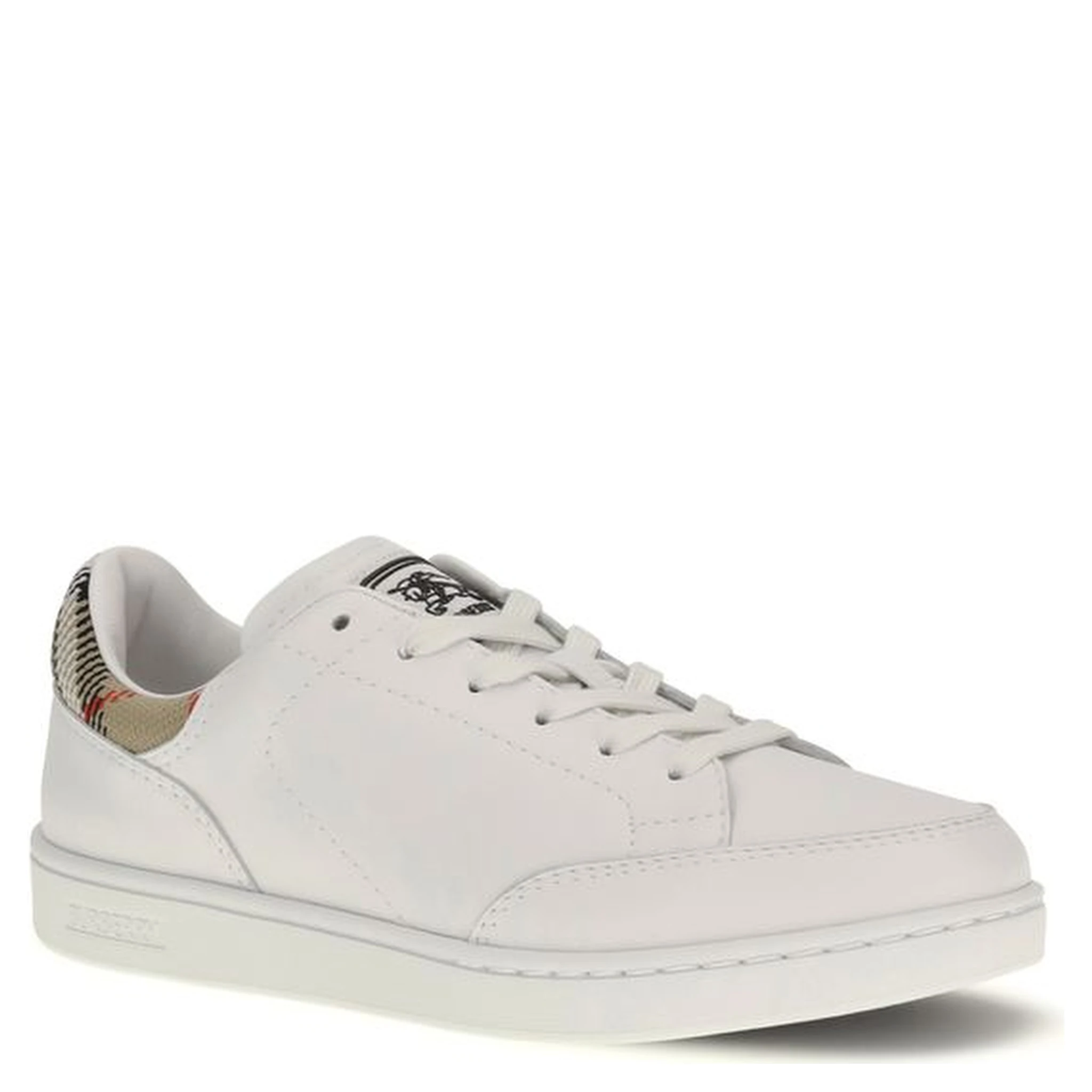 White Calf Leather Bos Taurus Low Top Sneakers
