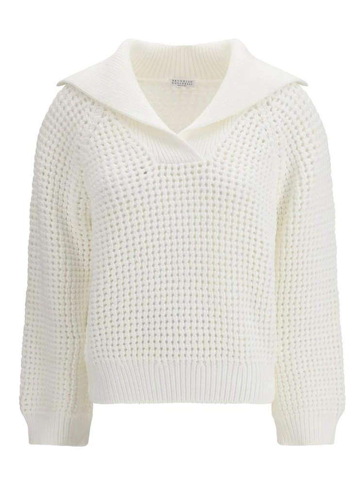 White Cotton Sweatshirt