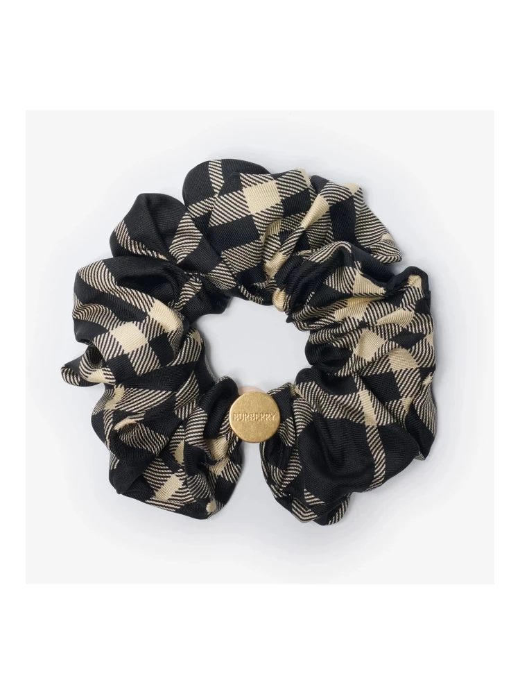 Silk scrunchie with Check alternative