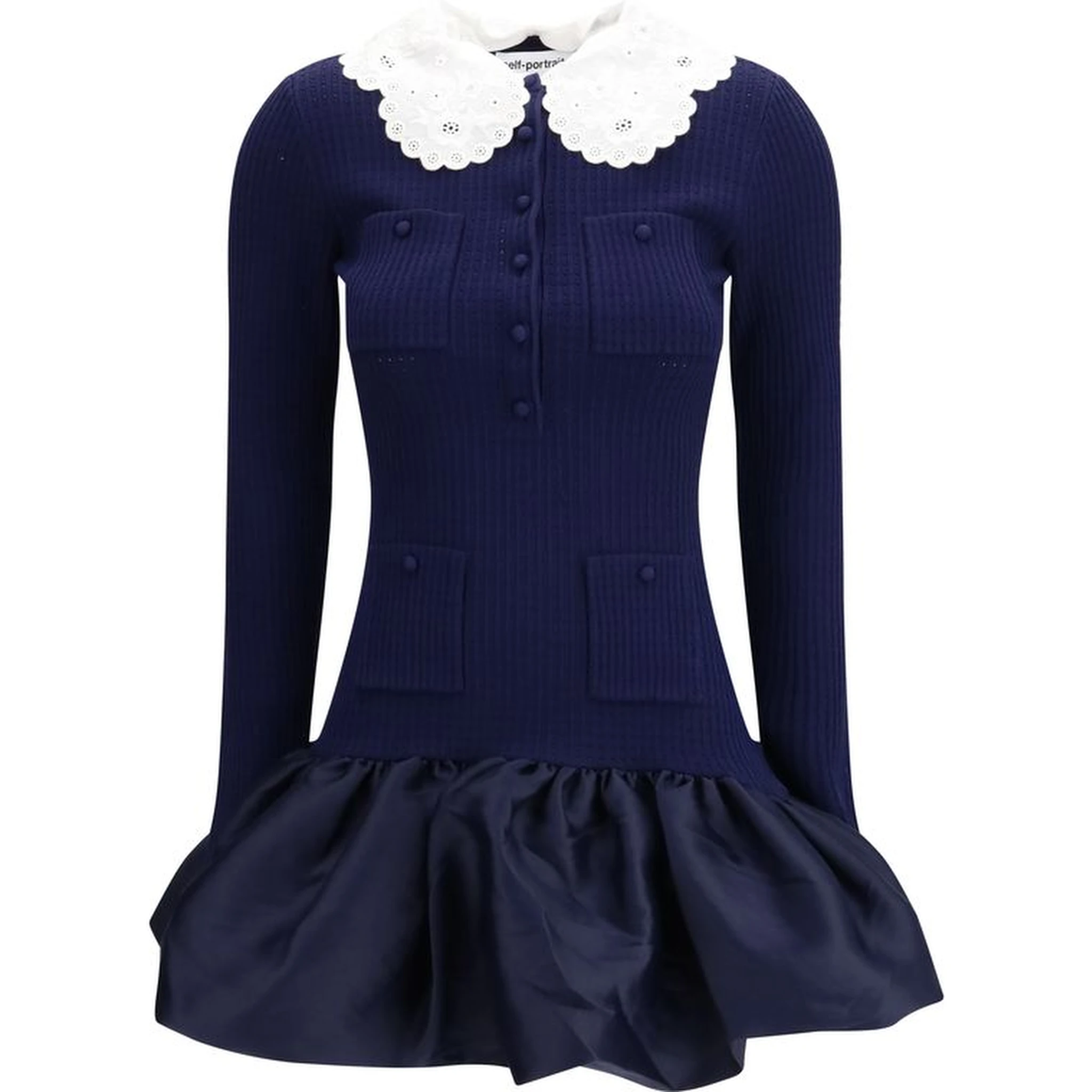Blue Viscose Cocktail Dress