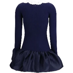 Blue Viscose Cocktail Dress