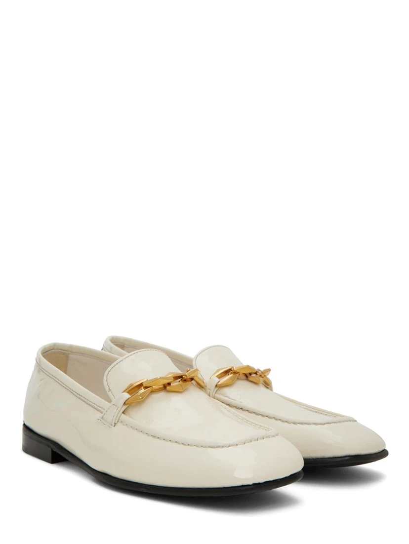 White Calfskin Slip-On Loafers