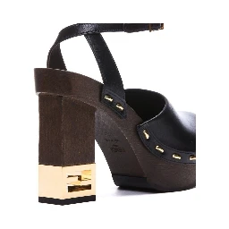 Black Calfskin Clogs