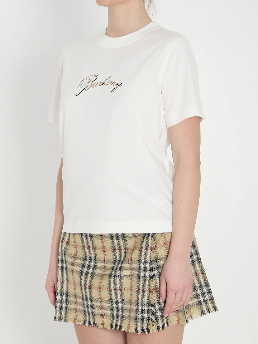 Check cotton t-shirt