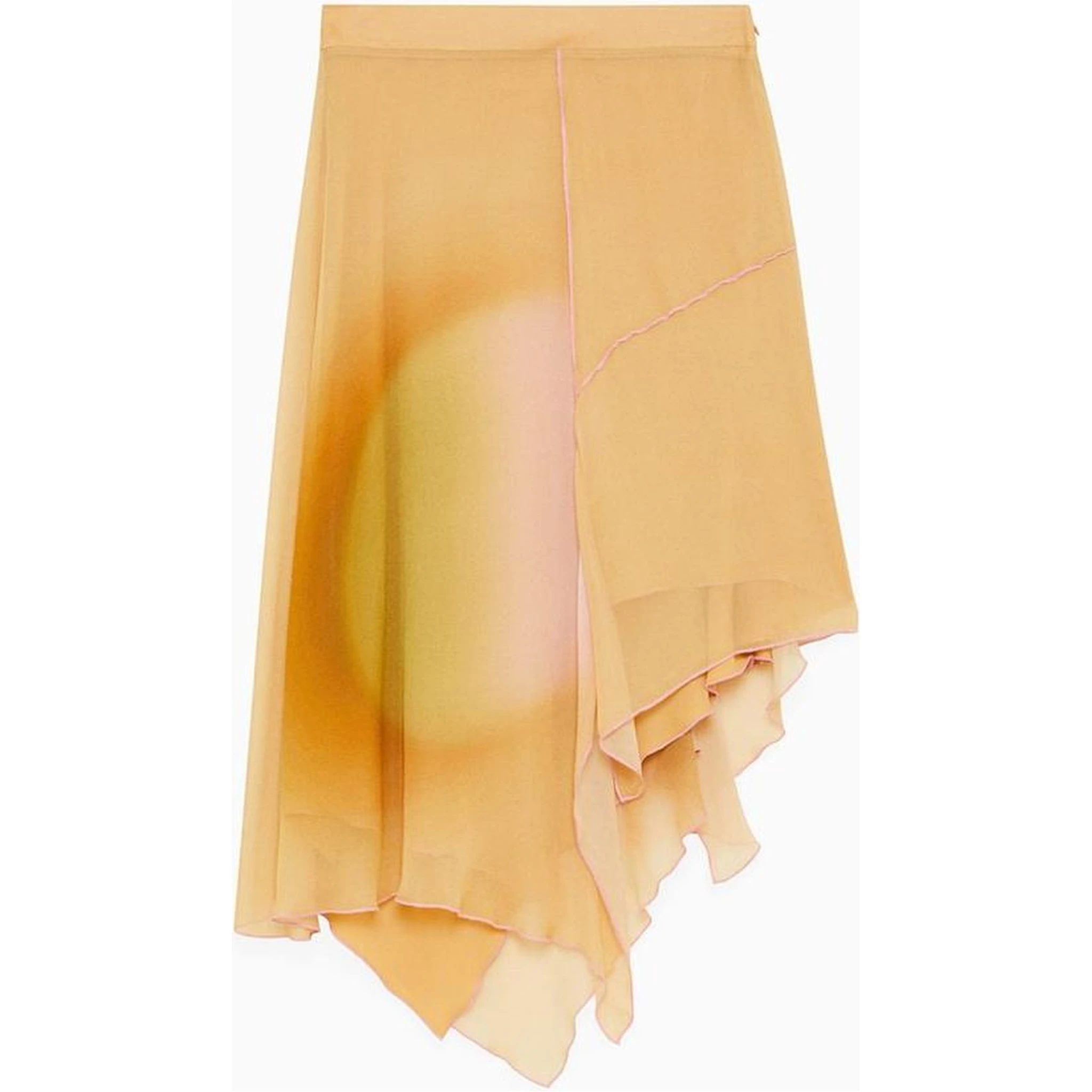 Multicolor Viscose Long Skirt