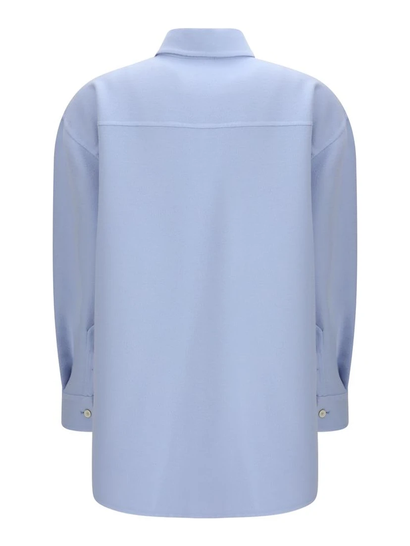 Light Blue Fleece Wool Shirt