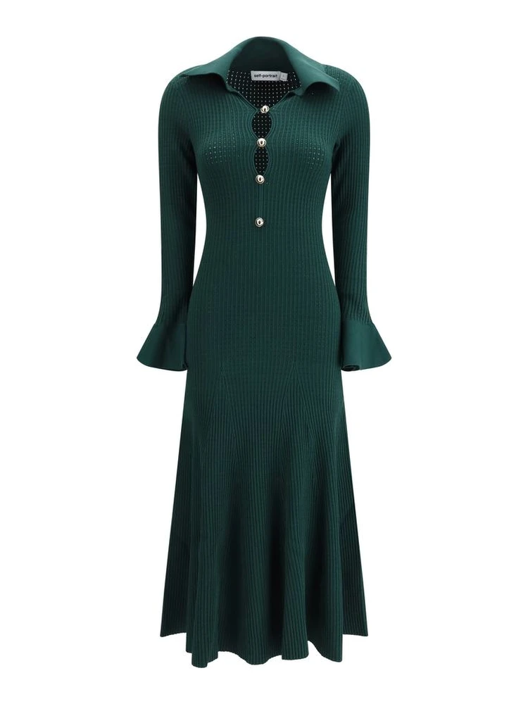 Bicolor Viscose Casual Dress