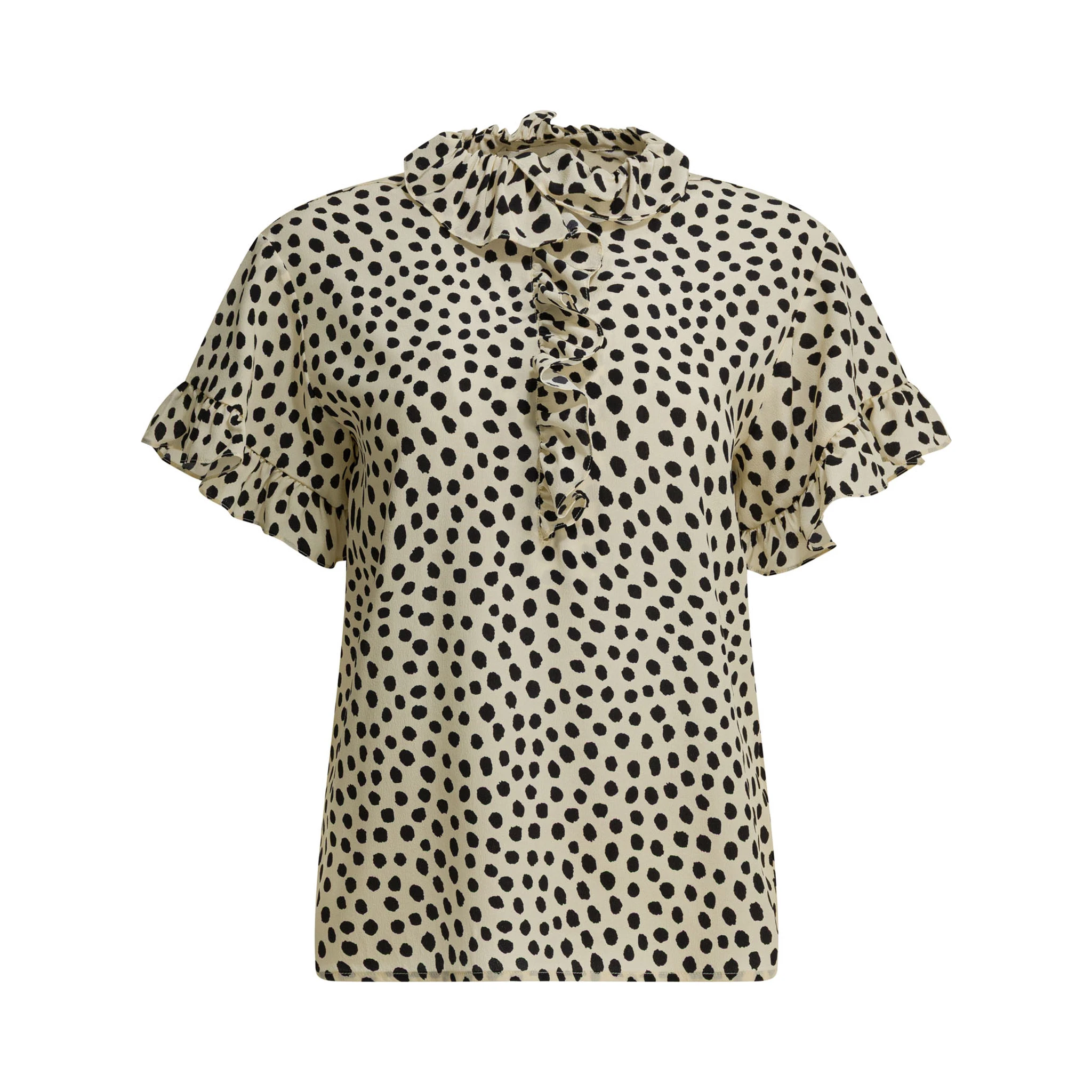 Silk short sleeves shirt