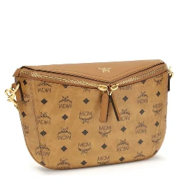 Beige Calf Leather Bos Taurus Shoulder Bag