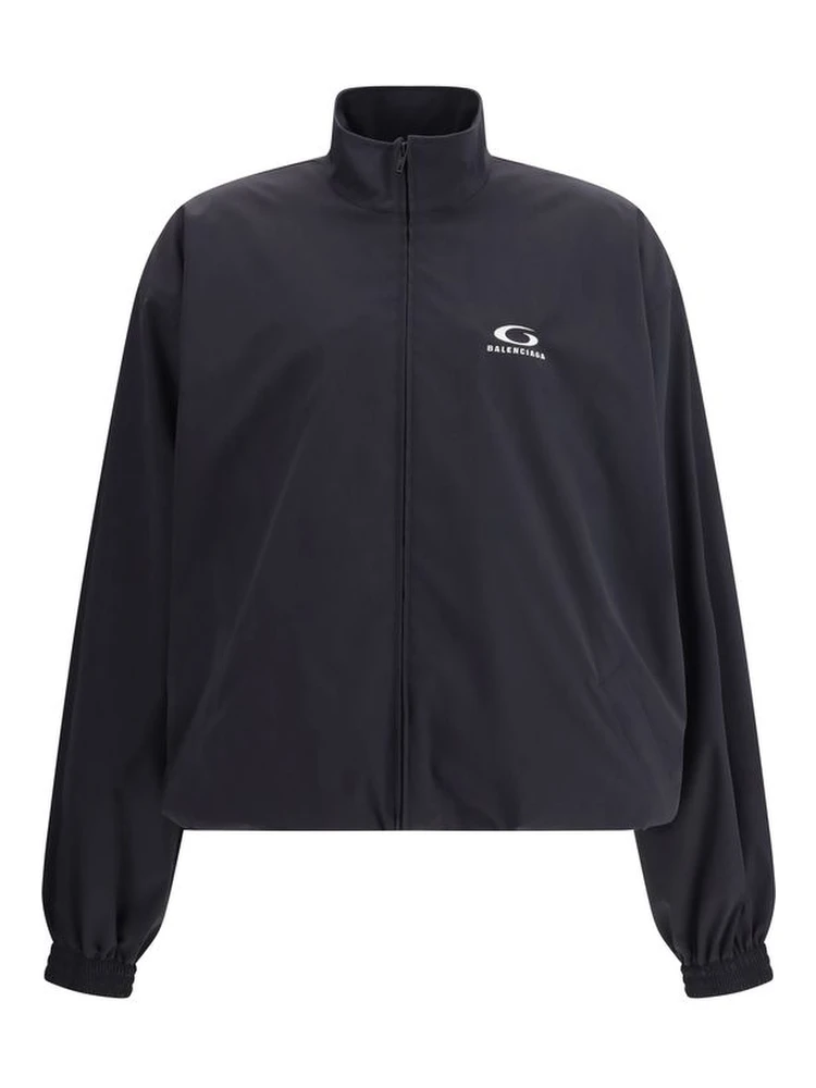Black Polyester Shell Jacket
