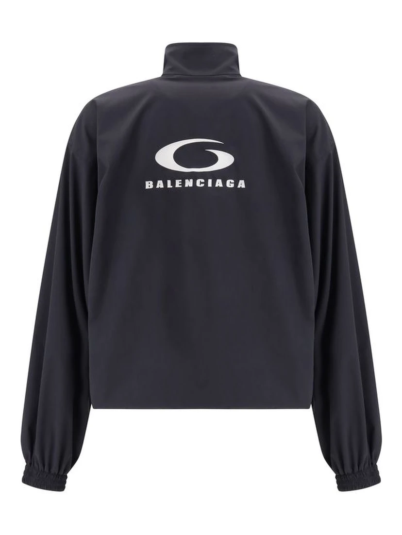 Black Polyester Shell Jacket