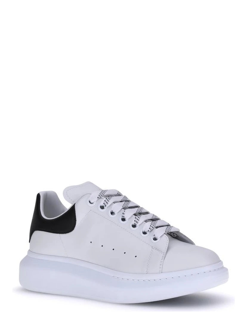 White Calf Leather Bos Taurus Platform Sneakers