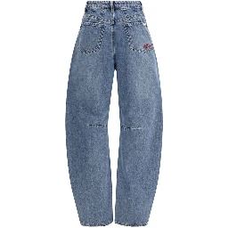 Blue Cotton Relaxed Fit Jeans