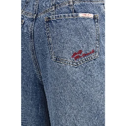 Blue Cotton Relaxed Fit Jeans