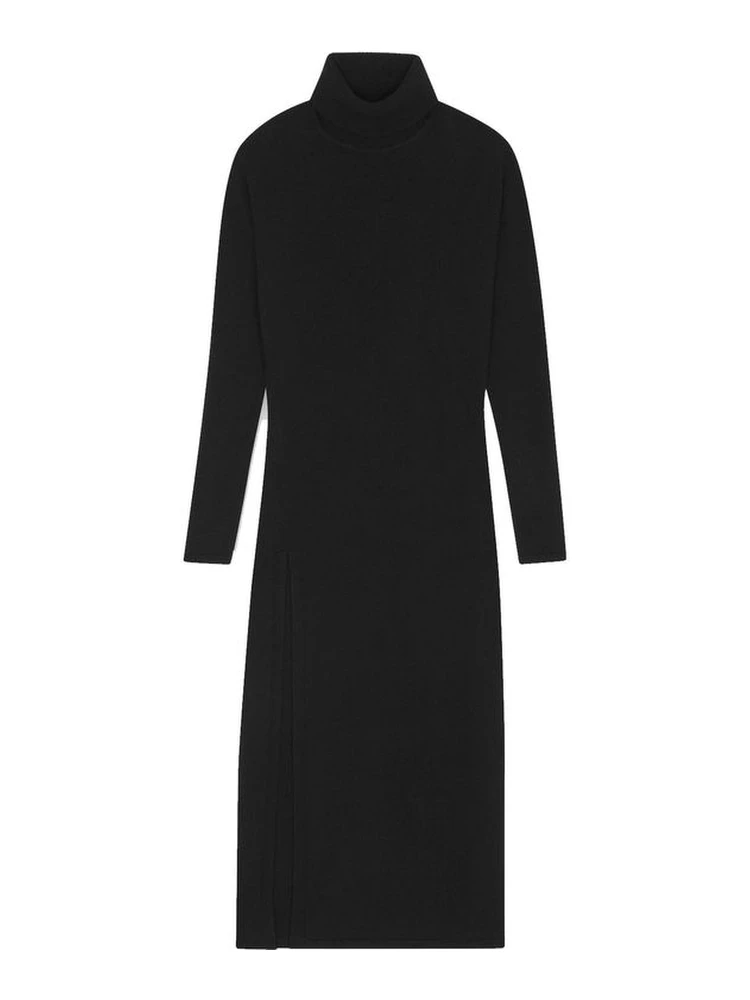 Black Cashmere Casual Dress