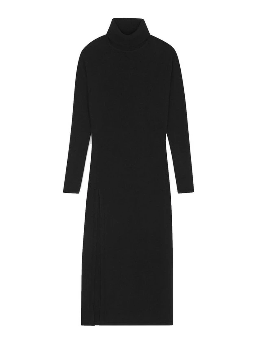 Black Cashmere Casual Dress