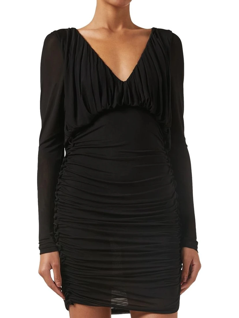 Black Viscose Cocktail Dress