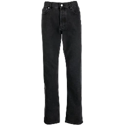 Black Cotton Slim Fit Jeans
