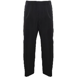Black Cotton Casual Pants