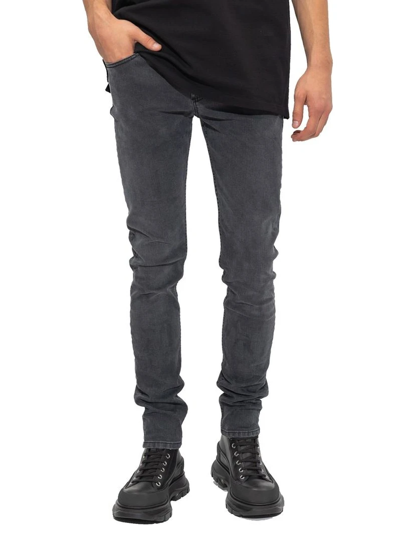 Black Cotton Skinny Jeans