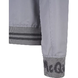 Gray Polyester Bomber
