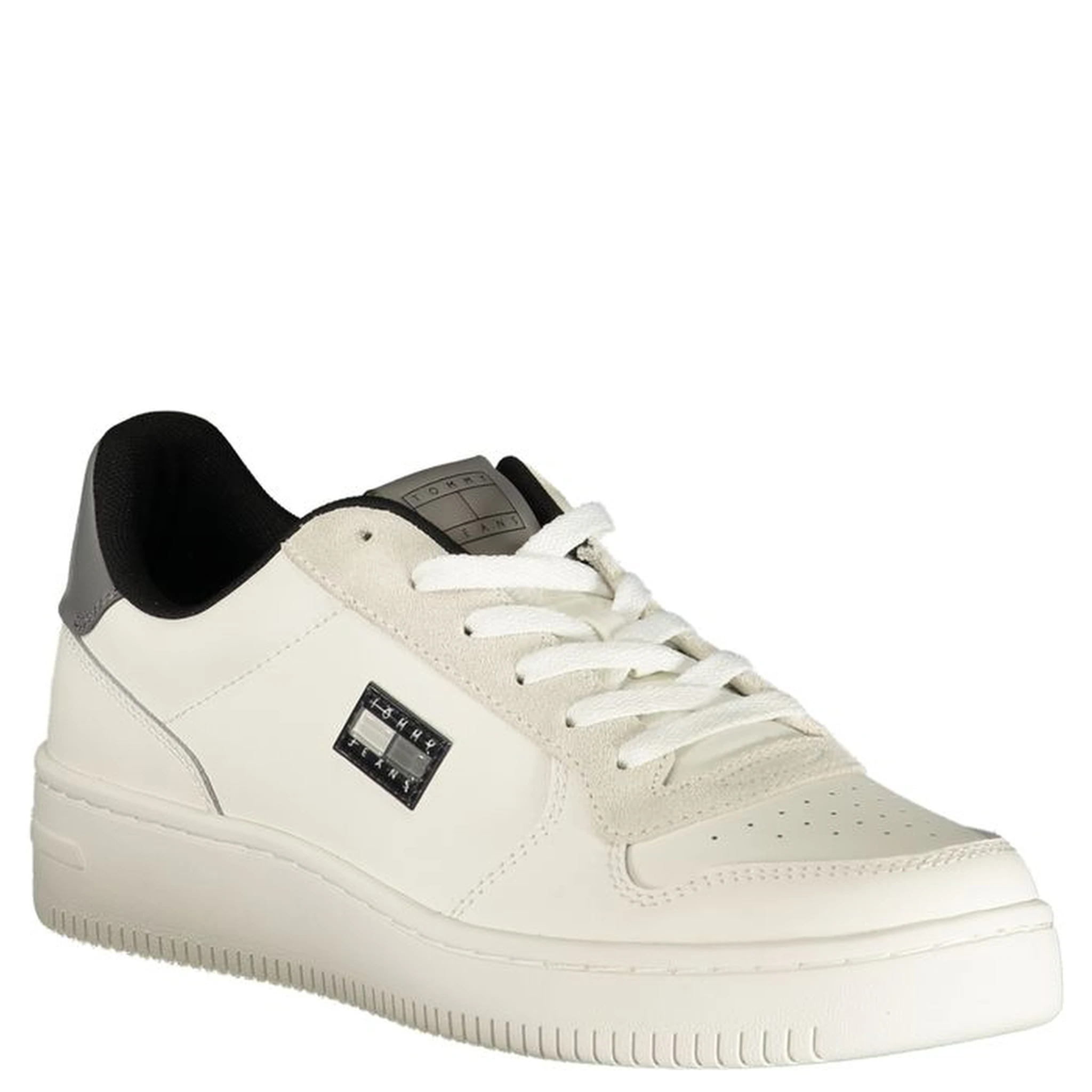 White Polyurethane Men Sneaker